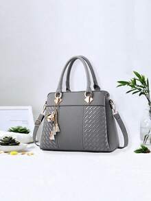 Womens Purses And Handbags Top Handle Satchel Shoulder Bags Messenger Tote Bag - Xám - Xem 3