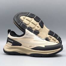 Men's Slip-On Shoes 2025 New Lightweight Breathable Comfortable Soft Sole Non-Slip Waterproof Outdoor Hiking Casual Shoes - Gray-green - View 6