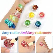 Glitter & Facial Gems - 12pcs-B - 查看 8