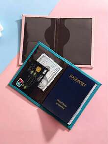 Customized Text Logo PU Leather World Map Passport Holder, Cross-Border Travel Passport Protector, Personalized Passport Cover, Valentine's Day Gift, Customizable Passport Protector, Couple Passport Holder, Smooth Texture PU Passport Protector, Customized Passport Holder, Ticket Holder Passport Holder, Essential For Travel,Suitcases Travel Luggage - Multicolor - View 3