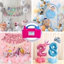 TYUI Electric Balloon Pump Portable 2 Modes Balloon Blower Machine With 14 Balloon Arch Kits Air Pump For Balloon Balloon Inflator For Party Decoration - RoseRed - 查看 6