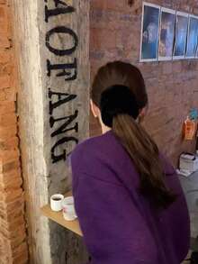 1个女士复古发圈 - 简约纯色发圈，毛绒发圈，适合扎马尾辫、丸子头 - 毕业季配饰，单只发饰，秋冬季蓬松柔软发圈，发圈，橡皮筋，发绳，弹力发圈头饰