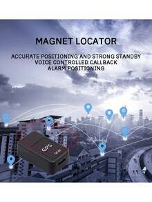 1/2 Pieces Small Magnetic GPS Tracker, GF-07 Black GPS Tracker. It Is A One-Button Positioning Device For Pets, Vehicles And Families. It Provides Real-Time Positioning, Low Battery Warning And USB Charging. It Is A High-Quality Product That Is An Excellent Anti-Lost Device With Low Battery Alert And USB Charging Technology. - Multicolor - View 5