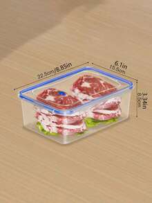 Caixa para congelar ovos e bolinhos com temporizador para organizar a conservação de frutas e legumes na geladeira.