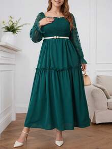 Plus Size Dresses - Màu xanh lá cây đậm - Xem 2