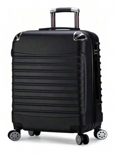 Maleta Viaje 20in Quanan Carcasa Dura Negro 20 Pulgadas Rayas