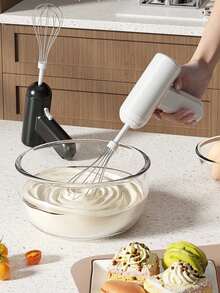 Batidor eléctrico de mano para la cocina, mini batidor de acero inoxidable para huevos, café, leche y té - Multicolor - Ver 2