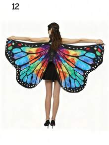 Women's Party Butterfly Wing Shawls, Adult Festival Costume Cloaks, Halloween, Christmas And Carnival Role-Playing Sets, Party Butterfly Wing Costumes, Fairy And Princess Theme Event Shawls (Without Masks), Festival Costume Clothing Accessories,Valentine's Day Costume - Multicolor - View 17