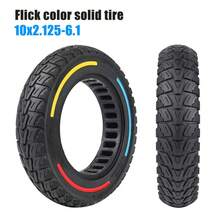 LYLT314-1Inner Honeycomb Solid Tire - Kugoo M4/M4 Pro - 10-inch - 10*2.125 - 6.1 - 36 Slots - Dragon Claw - Off-road - Three Colors, para scooter eléctrico,Material de goma, ajuste universal, mezclados colores, rueda de repuesto duradera (paquete individual) - Negro - Ver 6