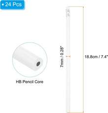 Round Pencils, 24 Pcs Triangle HB Graphite Pencil Wooden Pencils With Eraser For Classroom Office Writing Drawing Supplies, White - Màu tím - Xem 8