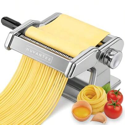Pasta Maker With 7 Adjustable Thickness Settings 2 In 1 Noodle Maker With Rollers And Cutter Make Spaghetti Fettuccini Lasagna More