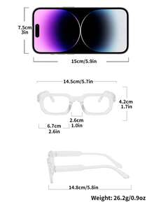 两副复古黑色双梁时尚眼镜，男士款，日常佩戴时尚百搭，可搭配毛衣、外套、新年旅行、休闲装，四季皆宜 - 彩色 - 查看 10