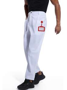 Men's Medical Scrub Pants, Comfortable Pants, Solid Color Simple Multi-Pocket Pants, Scrubs, Nurse Scrubs, Workwear, Dentist, Healthcare, Pet Hospital, Laboratory, Men's Uniform, Medical Uniform
