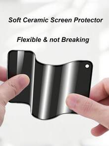 Yezodawee 2pcs Ceramic Matte Privacy Screen Protector, Compatible With IPhone 17 Pro Max/15 Pro/15/14 Pro Max/14/13/12/11/8/7/6/XS Max, Matte Ceramic Privacy Screen Protector, Anti-Scratch, Anti-Fingerprint, Compatible With Phone Cases, Essential Daily Protection For Office, Home And Other Scenarios, Waterproof, Shockproof, Anti-Fall, Scratch-Resistant And Wear-Resistant. - 2pcs - View 3