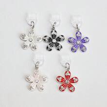 Mặt dây chuyền hình hoa đính đá nhiều màu sắc hình phích cắm điện thoại chống bụi sáng tạo, Nắp chống bụi đa năng cho giắc cắm tai nghe và cổng sạc - Nhiều màu - Xem 5