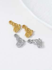 3/5pcs Stainless Steel Butterfly Pendent, Bracelet Necklace DIY Handmade Jewelry Accessories Making Materials - Gold and Silver - View 3
