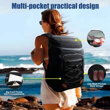 Backpack Cooler Insulated Leak Proof For Men Women 36 Cans Soft Cooler Backpack Insulated Waterproof Large Capacity Coolers Bag Portable For Lunch Camping Travel Picnic Hiking (Black) - Black - View 5