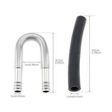 Bộ 7 bộ lọc nhiên liệu khuỷu tay hình chữ U bằng nhôm chống oxy hóa phù hợp với Duramax với 4 kẹp thép không gỉ, thiết lập nhanh chóng để xóa bộ lọc nhiên liệu - màu đen - Xem 2
