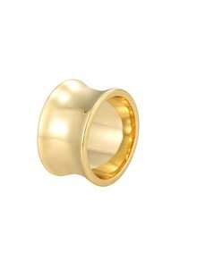 Chunky Rings Brass Plated 18K Gold Overlapping Rings For Women - Stackable, Hypoallergenic & Fade-Resistant Gifts For Girlfriend, Mother, Wife - Gold Model 2 - View 17