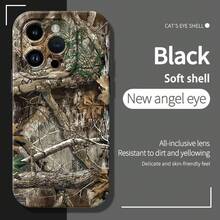 Camouflage Pattern Phone Case , Soft Silicone , Fully Protected And Shockproof Cover For IPhone 17 16 15 Pro Max 14 13 12 11 X Plus Sitka Cool Man Air - màu đen - Xem 2
