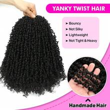 Tóc giả móc sợi Yanky Twist 12/16 inch, 30 sợi/gói, tóc Yanky Twist đã được tạo sẵn vòng, màu nâu, kiểu Spring Mini Passion Twist với đuôi xoăn, tóc giả móc sợi tổng hợp. - Nhiều màu - Xem 6