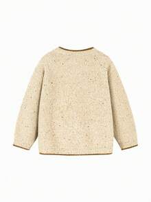 mini bala Kids Animal Knit Sweater Boys Girls Soft Jacquard Warm Pullover - Brown Tone - View 5