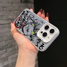 Funda de teléfono  Cool Anime Japonés D-DemonS S-SlayerS, adecuada para  17 16e 16 15 14 13 12 11 Mini Pro Max Air X XR XSMAX 8 7 Plus, funda trasera mate anti-caída, funda de teléfono de animal, funda de teléfono linda, funda protectora a prueba de golpes, protección de teléfono, diseño de anime, impresión de dibujo animado, moldeo por inyección, textura mate, funda protectora, funda de teléfono de moda, usuarios de , entusiastas de la tecnología - Negro - Ver 4