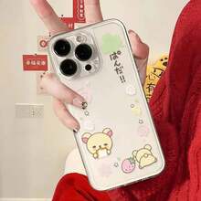 Strawberry Cute Kawaii Bear Phone  17 16 15 14 13 12 11 Pro X XR XS 17 Cartoon Soft Cover.Accessories. - 清晰-YYDSC1069 - 查看 7