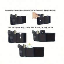 Belly Band Holster For Men And Women - Gun Holster By ComfortTac, Fits Smith And Wesson, Shield, 19, 17, 42, 43, P238, Ruger LCP, And Similar Guns For Most Pistols And Revolvers - Black - View 7