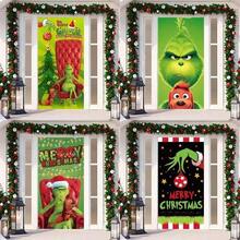 1pc Green Haired Door Cover Background Cloth Party Scene Decoration Door Cover - Nhiều màu - Xem 1
