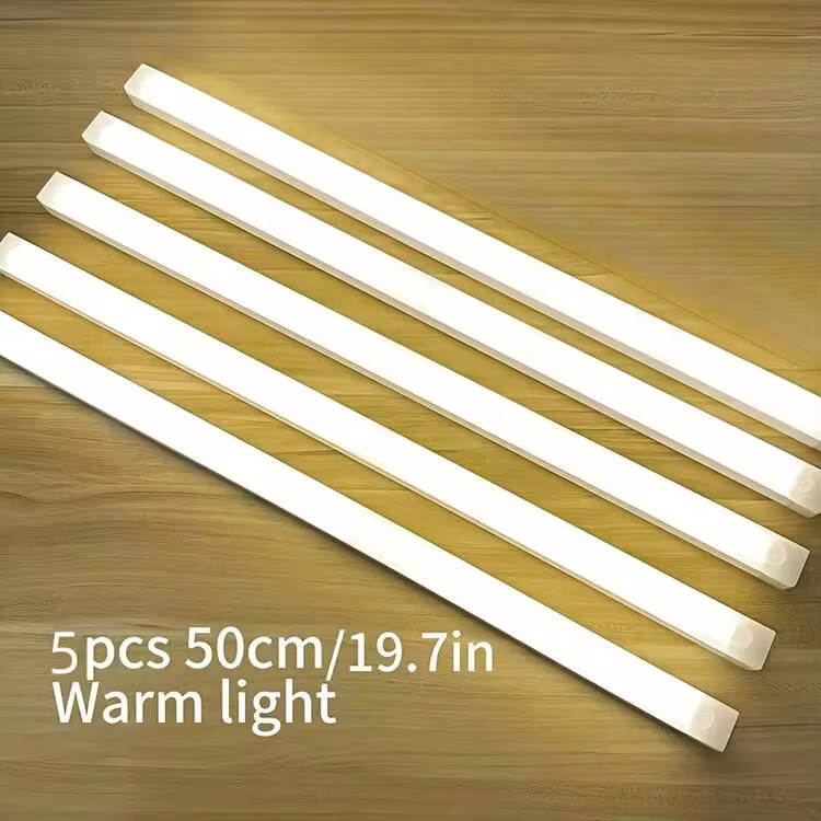 5pcs LED Sensor Lights, USB Rechargeable Wireless Cabinet Lights, Magnetic Induction Night Lights, Auto Human Body Sensor, Suitable For Wardrobe/Kitchen/Corridor/Stairs, 5V Lighting - 5pcs - View 15