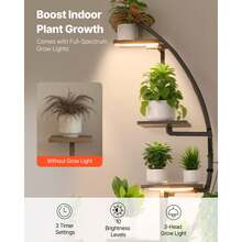 Plant Stand Indoor With Grow Lights, 65.5 In Tall 7-Tiered Lighted Plant Shelf, 2 Pack Metal Corner Plants Holder, 3 Timer & 10 Brightness, Half-Moon Shaped Flower Display Rack For Living Room - 65.5 inch 7-layer - 查看 3
