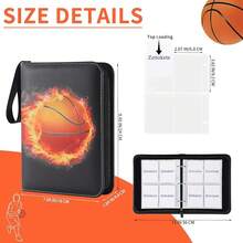 Football Card Binder 4 Pocket - Holds 400 Cards For Collecting - Basketball001 - View 3