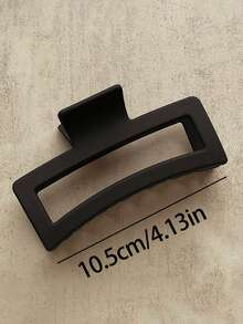 Bộ 4 kẹp tóc/1 kẹp tóc vuông lớn 10.5cm/4.13in dành cho nữ, màu đen, trắng, kaki, nâu, chất liệu nhựa nhẹ, thời trang, đa năng, cao cấp, thanh lịch, đơn giản, tối giản, màu trơn ombre, phù hợp cho sử dụng hàng ngày, dự tiệc, đi làm, du lịch, buộc tóc đuôi ngựa, búi tóc, rửa mặt, tắm, trang điểm, phụ kiện trang phục, phụ kiện tóc phòng tắm, kẹp tóc thanh lịch, phụ kiện tóc thời trang dành cho nữ. - Nhiều màu - Xem 2