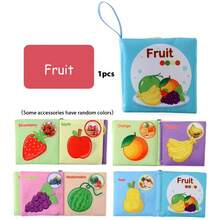 Montessori 4-In-1Cloth Book 1/2/3/6Pcs Washable Crinkle Fabric Book For Baby, Various Patterns Educational Toy Ideal Gift For All Holiday Birthday - Multicolor - View 18