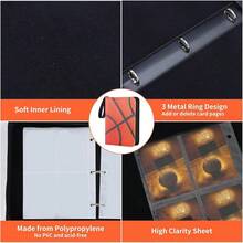 Football Card Binder 4 Pocket - Holds 400 Cards For Collecting - Basketball003 - View 10