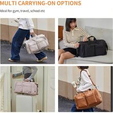 Gym Bag Duffle Bag For Travel: Gym Bag For Women Men Gym Bag With Shoe Compartment 3 In 1 Carry On Bag Travel Duffel Bags With Trolley Sleeve Lightweight Travel Bag Sports Bag Elegant Gray - ElegantGray - View 10