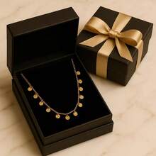 Choker Necklace Medallions 18k Gold Plated Women's Fashion Elegant Accessories - 金色 - 查看 3