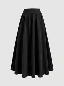 1 chiếc áo kiểu dáng thanh lịch, thường ngày, chất liệu polyester, màu trơn, thích hợp cho hẹn hò, mặc hàng ngày, công sở, chụp ảnh, mùa xuân/hè. Màu đen. - màu đen - Xem 11