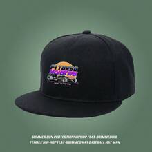 A fashionable black cap with the Turbo Monsters logo and F1 racing car design low cap duckville cap large head around snapback cap snapback fashionable breathable duck cap ball cap haphop baseball cap small head around baseball cap flat bill cap low cap graphic print snapback cap unisex retro Baseball cap visual sports - ブラック - チェックする 4