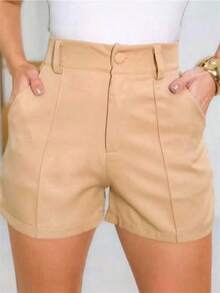 Women's Premium Tailored High-Waisted Shorts - 白色 - 查看 5