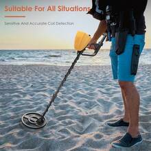 Metal Detector For Teens & Adults (2lbs) – 7.5" Waterproof Search Coil, All Metal & Hideable Modes, Outdoor Gold Detector - Black - View 8