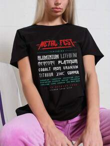 Metal Fest Women's Tee - Negro - Ver 1