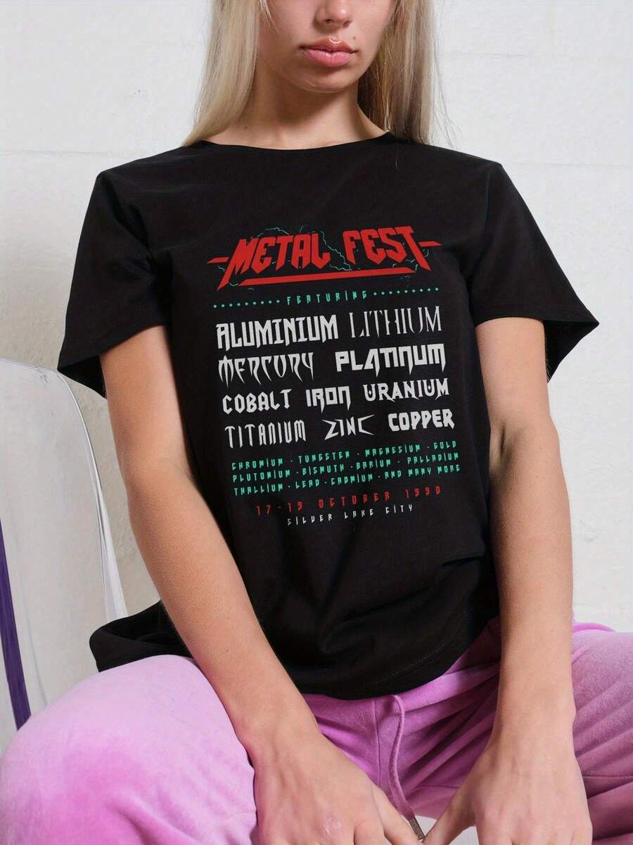 Metal Fest Women's Tee - Negro - Ver 1