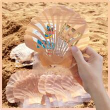 TYUI Seashell Bags Beach Themed Hangover Recovery Kit Stand Up Pouch Resealable Bags For Bachelorette Party FavorsBridal Party Favors Wedding Welcome Birthday Hangover Kits 10 Pcs - 香檳色 - 查看 3