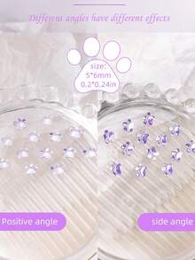 50 قطعة من إكسسوارات الأظافر الشفافة على شكل مخالب القطط ثلاثية الأبعاد، حصيرة لحم القطط الجميلة، إكسسوارات راتنجية لأغطية الهواتف والمشابك الشعرية، مواد زخرفية DIY إبداعية ضرورية مناسبة لفن الأظافر المنزلي والاحترافي