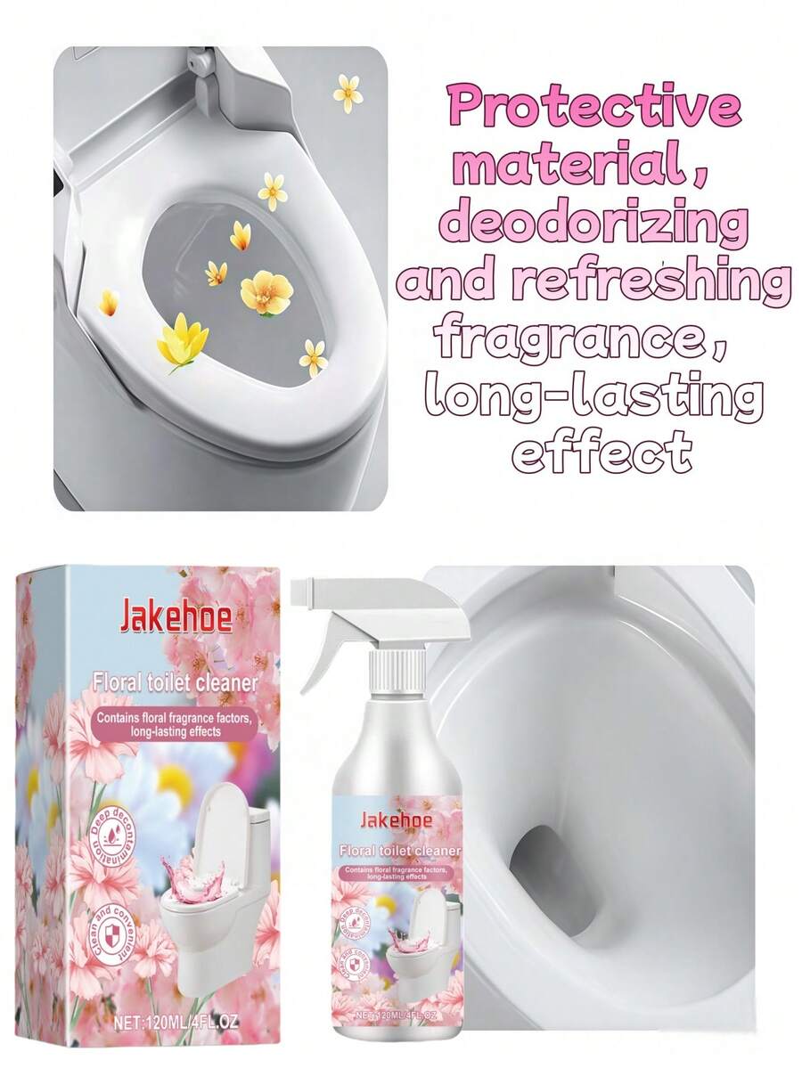 Floral Scented Toilet Cleaner, Bucket Bathroom Stain Remover & Deodorizer. It Won't Damage The Glazed Surface Of Bathroom Tiles, And Can Also Prevent Tile Oxidation And Yellowing. - Multicolor - View 1