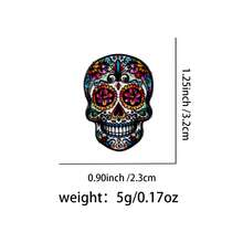 1pc Mexican Skull Brooch, Unique Enamel Lapel Pin - Personalized Badge For Backpacks And Clothing