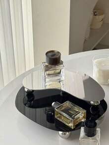 1 قطعة صينية مرآة أكريليك بسيطة، زخرفة مكتبية غير متماثلة الشكل، إكسسوار تصوير، ديكور منزلي، تمثال مرآة بطراز نوردي - متعدد الألوان - مشاهدة 1