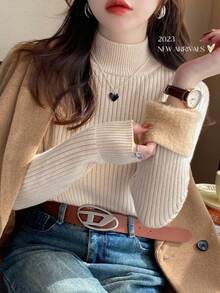 Women Knit Tops - 燕麥色 - 查看 5